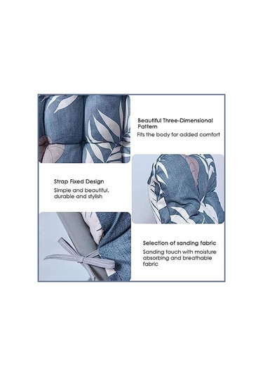 Sones 170 X 53 X 8cm Kalınlaştırılmış Baskılı Kapşonlu Askılı Ev Veranda Şezlong Matı Hawaii Stili