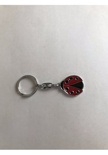 Bd Tekstil Uğur Böceği Tasarım Kırmızı Renkli Anahtarlık