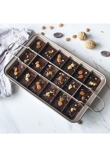 Sones Brownie Pan Kek Kalıbı Kare Ekmek Pişirme Kalın Katı Tabanlı Yapışmaz Pişirme Tepsisi