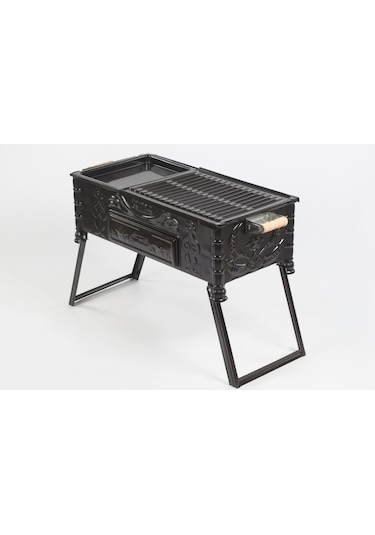 Cemre C16 Tavalı Ayaklı Kömürlü Mangal 60 CM