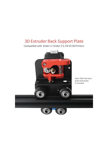 Dofolink Ender3/ender3s/ender5/cr10 Uyumlu Metal 3d Yazıcı Aksesuarı - Yakın Mesafe Ekstruder Seti Montaj Levhası + Kayar Tekerlek