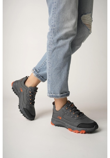 Muggo Kuzey Unisex Garantili Trekking Outdoor Sneaker Ayakkabı Füme