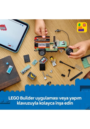 LEGO® City 4x4 Arazi Dağ Arabası 60447 - 6 Yaş ve Üzeri Çocuklar için Yaratıcı Oyuncak Yapım Seti (221 Parça)