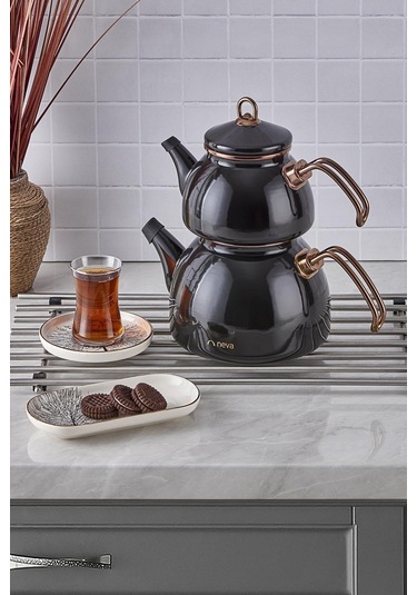 Neva N3171 Bitter Havana Emaye Demlik