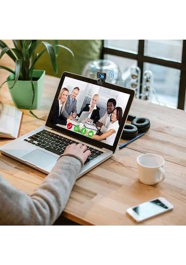 Fortunelane Usb Web Kamerası Siyah-mavi, Hd Lens, Mikrofonlu, Çok Fonksiyonlu Tabanlı, Video Konferans/online Dersler İçin