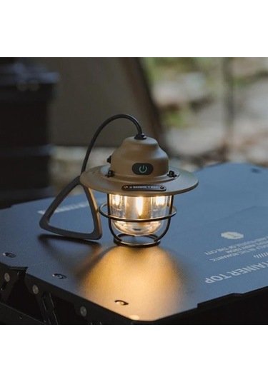 Powermaster Pm-25439 Nostaljik 3 Filament 6 Smd Kamp Çadır Lambası Ampul 1200mah Type-c Beyaz