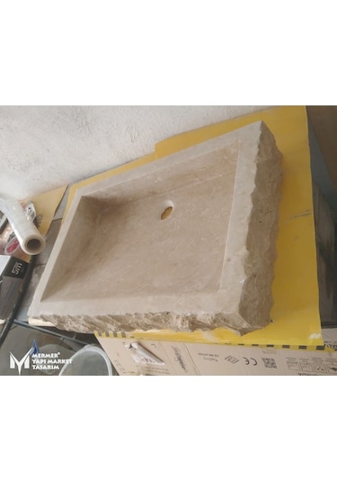 Traverten Dışı Patlatma Dikdörtgen Lavabo