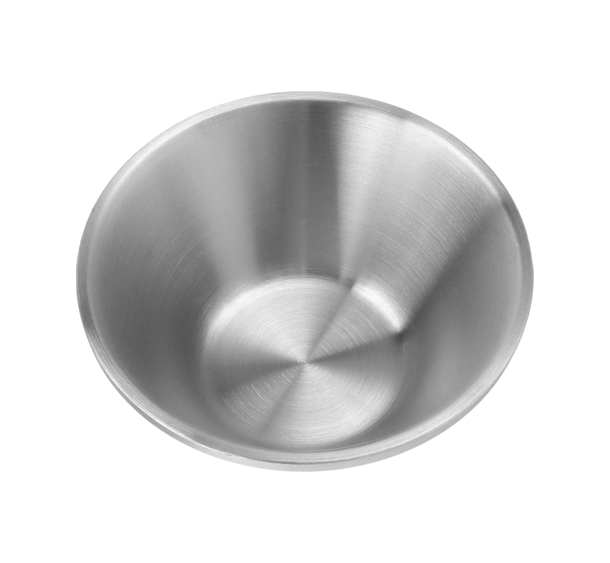 Kosona 304 Paslanmaz Çelik İki Katlı Kase - Isı Koruyucu, El Yanması Engeli, Çorba, Salata, Tatlı Kullanıma Uygun 15cm