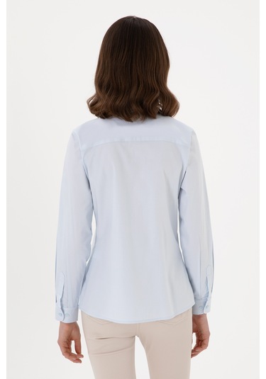 U.s. Polo Assn. Kadın Açık Mavi Gömlek Basic 50298113-vr003 Acık Mavı Açık Mavi