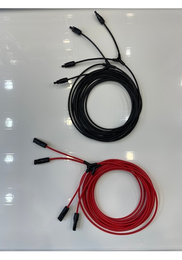 5 + 5 Metre 4 Lü Mc4 Solar Konnektör 4 İn 1 Kablolu Paralelleme