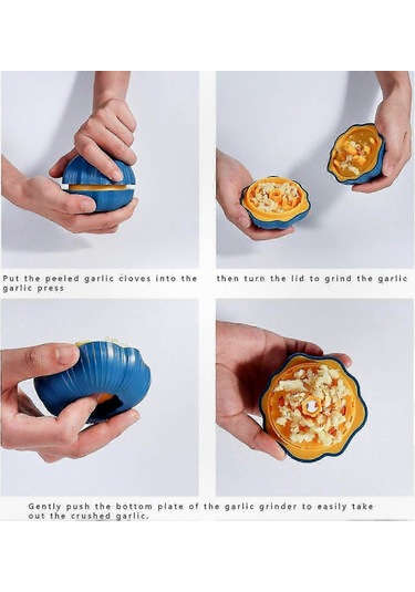 Premium Ergonomik Sarımsak Presi - Çıkarılabilir Tasarım, Profesyonel Sınıf Zencefil Ezici, Kullanımı Kolay Siyah