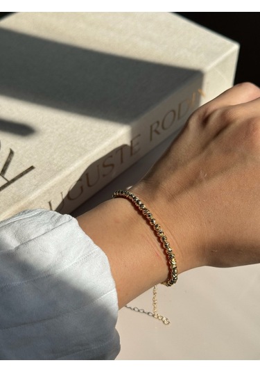 Dorika Gold Kadın Çelik Bileklik Altın Renk Şık Tasarım Altın