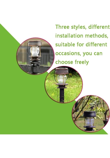 Cbtx Bahçe Aydınlatma Hsr002 Dış Mekan Retro Güneş Enerjili Fener Kamp Işığı, Özellik: Taşınabilir-sarı Sıcak Işık