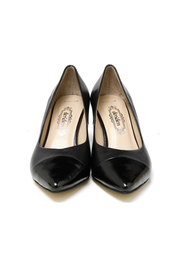 Topuklu/ Stiletto Kadın Rc-4007 Deriden Siyah Siyah