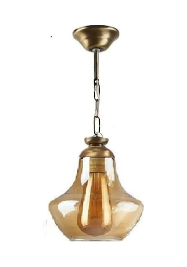 Rustik Salon - Mutfak - Yatak Odası Retro Bal Camlı Eskitme Tekli Avize Diğer