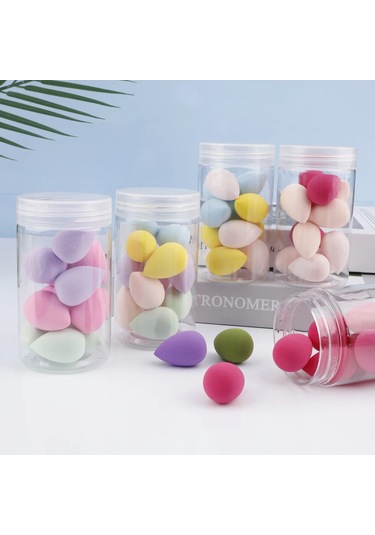 12 Adet Mini Güzellik Sünger Yumurta Su Damlası Küçük Makyaj Yumurta Tozu Puf Kuru Islak Black