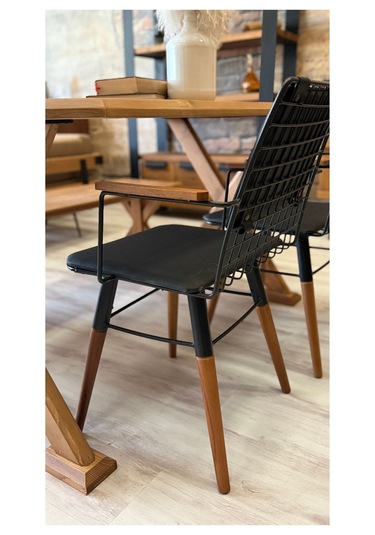 Ntconcept Vitra Sandalye Kollu Tel Ahşap Sandalye