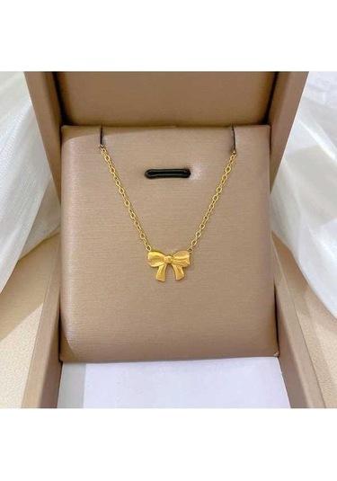 Dancemonkey Titanyum Çelik Geometrik Aslan Temperament Minimalist Kadın Kolye-jhxl13 Altın