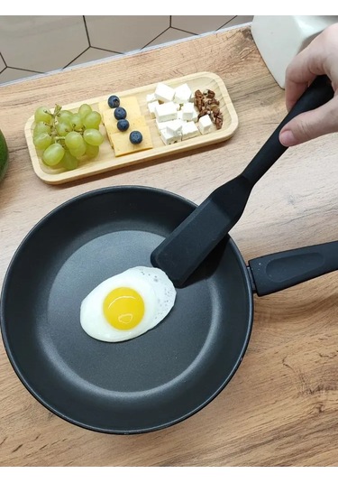 Fosenze Silikon Mutfak Spatula 25cm - Isı Dayanıklı, Anti Kaygan Tava Uyumlu, Pişirme Ve Karıştırma Aracı - 1 Adet