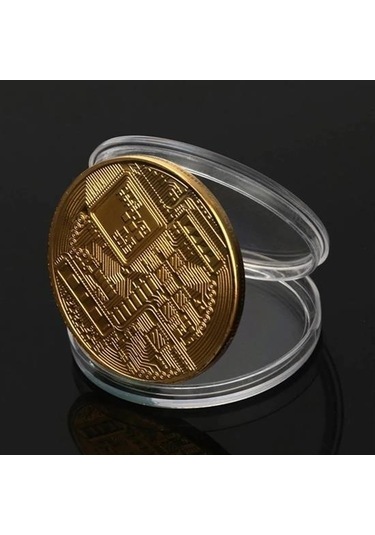Büro Ev Ofis Hediyesi İçin Dekotratif Metal Para Tipi Bitcoin Sikkesi