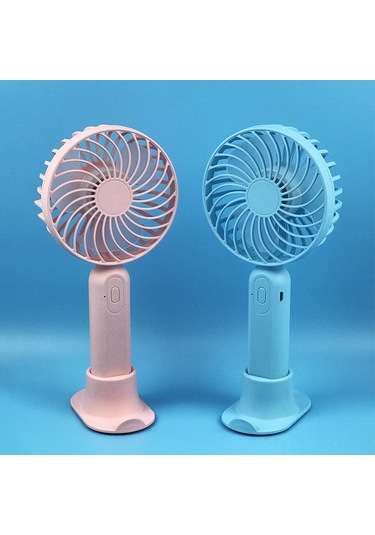 Hangfox Usb Şarjlı Mini Masaüstü Fan - Portatif, Sessiz, Yüksek Hızlı - Muz Yapısı Mavi - Direkt Şarjlı Pil Yok