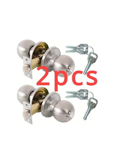 Willowhaven 3 Adet Nikel Yatak Odası Banyo Kapı Kilidi Kilit Seti Kilitlenebilir Kolay Kurulum