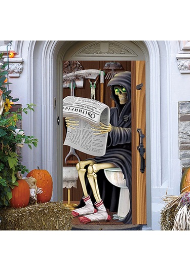 Youmex Halloween Pvc Duvar/door Stickerleri 2 Adet - Korku Atmosferi Oluşturucu, Kolay Uygulama, 200x38.5cm Toplam 77x200cm Diğer