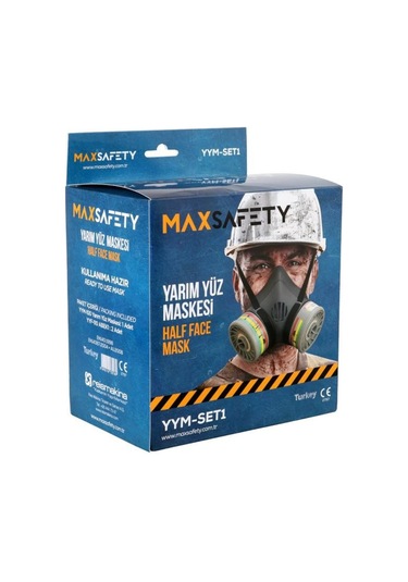 Maxsafety Yarım Yüz Gaz Maskesi + 2 Adet Abek1 Filtresi Yymset-1