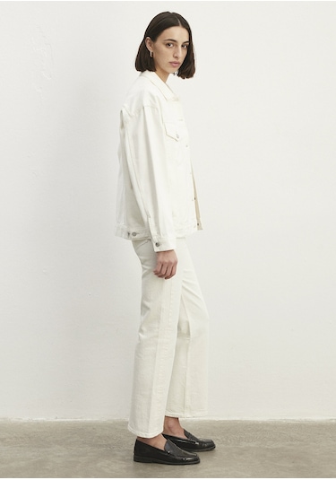 Mavi Luna Beyaz 90s Jean Ceket 1110177 84112 Beyaz