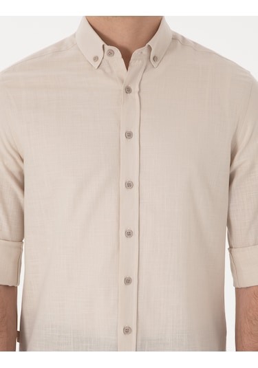 Pierre Cardin Erkek Bej Gömlek Desenli 50307025-vr011 Bej