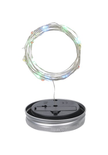 Teltree Güneş Enerjili Bakır Tel Fiş Led Işık Süsü, 1m 10 Led Çok Renkli, Ev Dekorasyonu, Düğün/bayram Işıkları, 1.2v 1.2w, Şişe Hariç Diğer