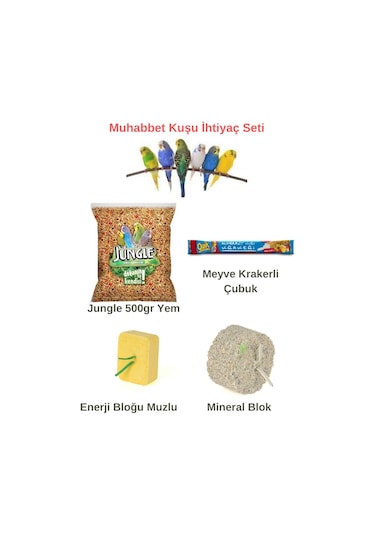 Purecanpati Jungle Muhabbet Kuşu Ihtiyaç Seti Jungle Muhabbet Ye