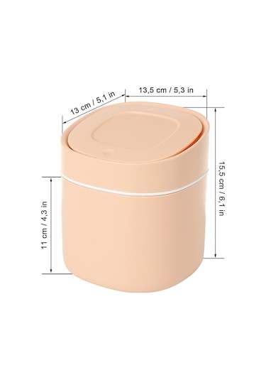 Suntek Magideal Magideal Mini Masaüstü Çöp Kutusu Sepeti Kovası Ev Pembe