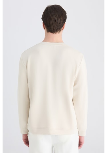 D'S Damat Ds Damat Regular Fit Bej Düz Sweatshirt 5hce26172205m