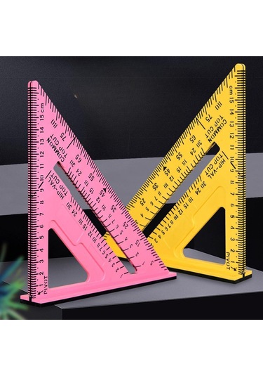 Suntek Tadilat Projeleri Için Marangozluk Üçgen Cetveli Pembe