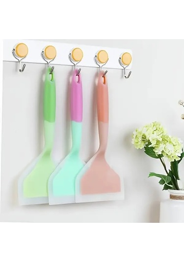 Awesomestore Mavi Çok Amaçlı Silikon Spatula: Yapışmaz, Isıya Dayanıklı, Pancake Biftek Izgara İçin Mavi