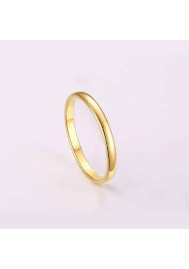 Chavin 2Mm Söz Nişan Gold Ip Kap. Bayan Erkek Çelik Yüzük Eh23Sr Altın