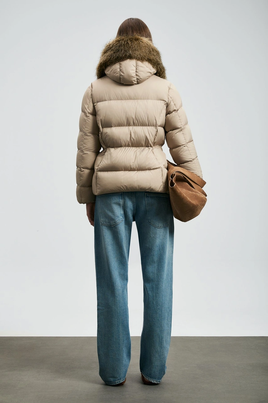Lufian Kadın Klemantın Kaz Tüyü Mont 122120042 Bej Bej