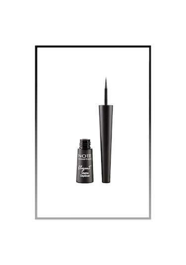 Note Cosmetique Elegant Matte Dipliner Waterproof Suya Dayanıklı - 01 Coal Black - Siyah