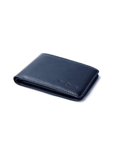 Bay Pablo V40 Lacivert Hakiki Deri Erkek Cüzdan Lacivert