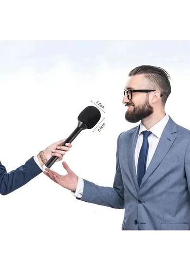 Çift Mikrofonlu Profosyonel Kablosuz Yüksek Kaliteli Ses Kaydı Röportaj Mikrofonu