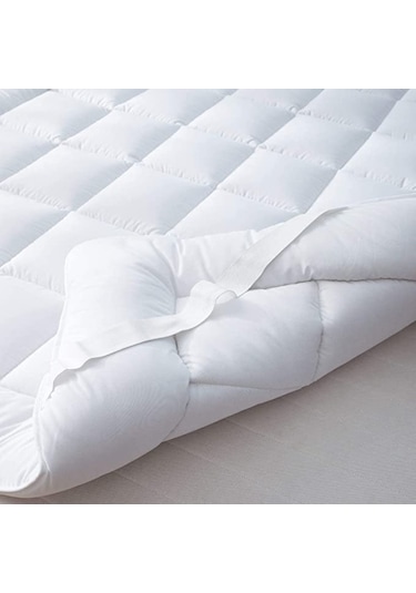 Elyafsepeti Dört Köşe Lastikli Kapitoneli Yün Dolgulu Uyku Pedi