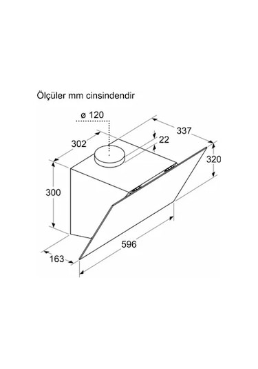 Profilo DVK6J429 Duvar Tipi Davlumbaz 60 CM
