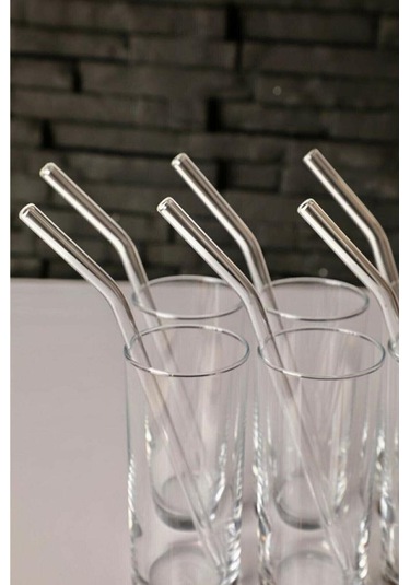 Mithra Life 6 Lı Şeffaf Eğimli Cam Pipet Mıt1003