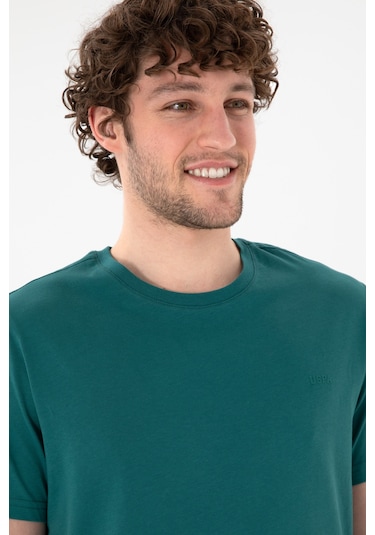 U.S. Polo Assn. Erkek Regular Fit Bisiklet Yaka Koyu Yeşil Basic Tişört 50305928-VR101 U.S. Polo Assn. Erkek Regular Fit Bisiklet Yaka Koyu Yeşil Basic Tişört 50305928-VR101