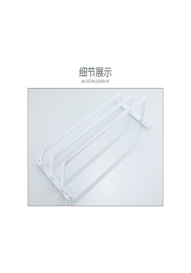 Hfambition Banyo İçin 3 Katlı Alüminyum Havlu Rakusu - Çekirdek Olmayan Montaj, Çok Fonksiyonlu Duvar Takımı Beyaz