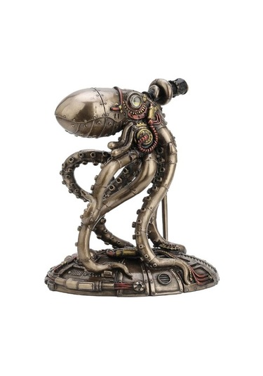 Veronese Design Steampunk Uzaylı Ahtapot Heykeli