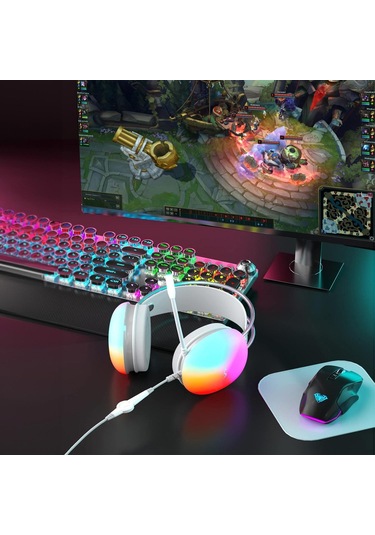 Aula S505 RGB USB Gaming Mikronfonlu Oyuncu Kulaklığı