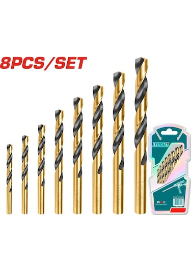Total 8 Parça Hss Matkap Uç Seti Tacsd0801