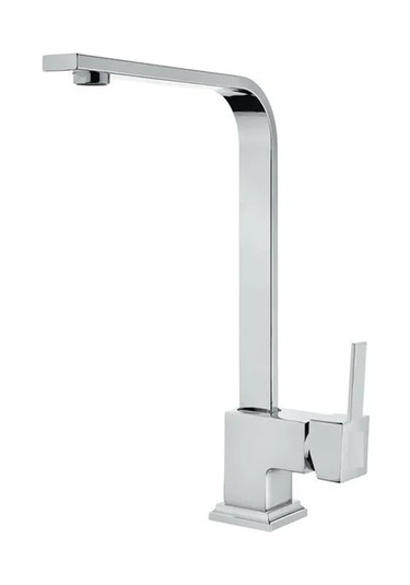 Euromix Kare Dik Kuğu Eviye Mutfak Lavabo Bataryası